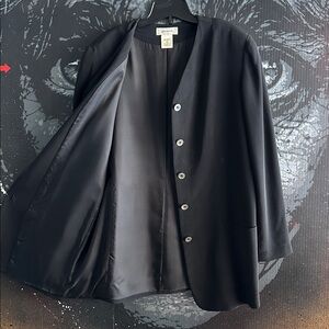 new “GO SILK” V-NECK LONG LINE GLAMOROUS LUX EVENING JACKET MEDIUM unworn